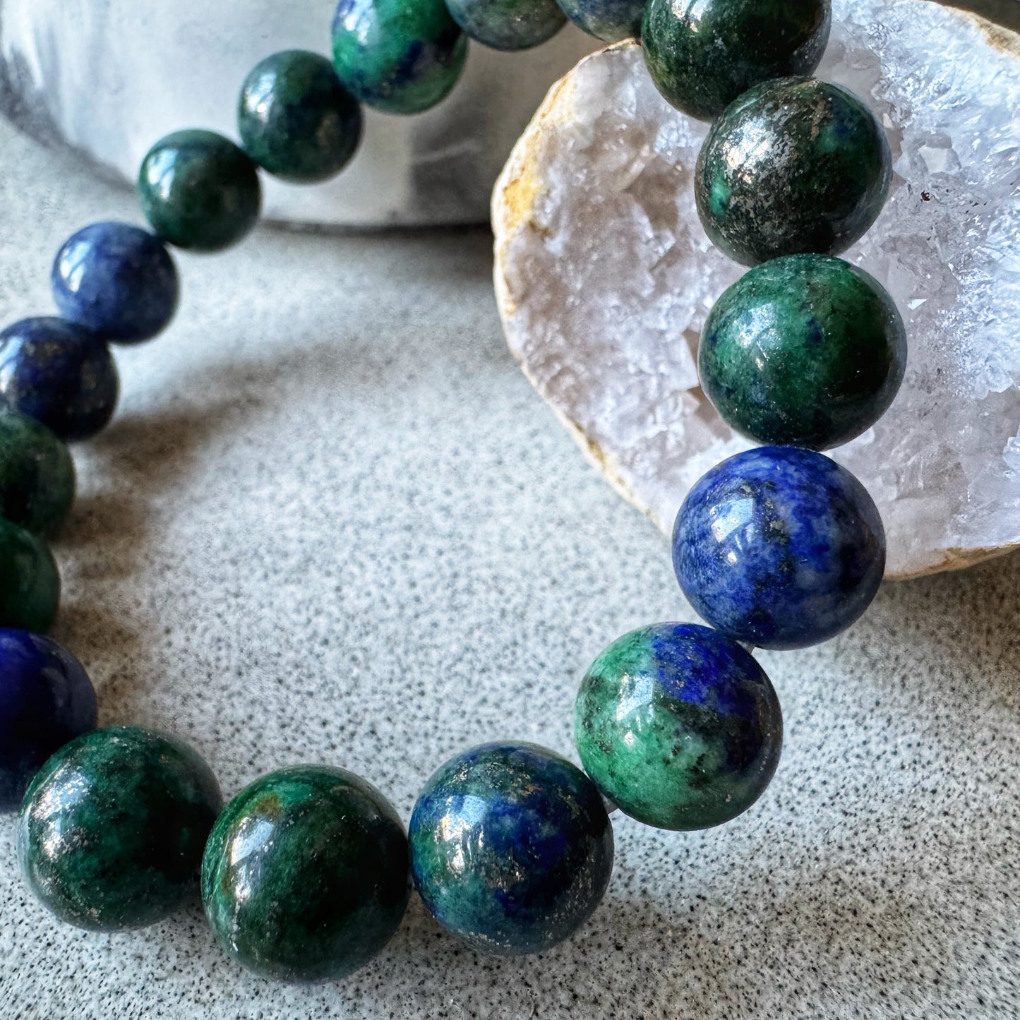 Lazurito su malachitu apyrankė