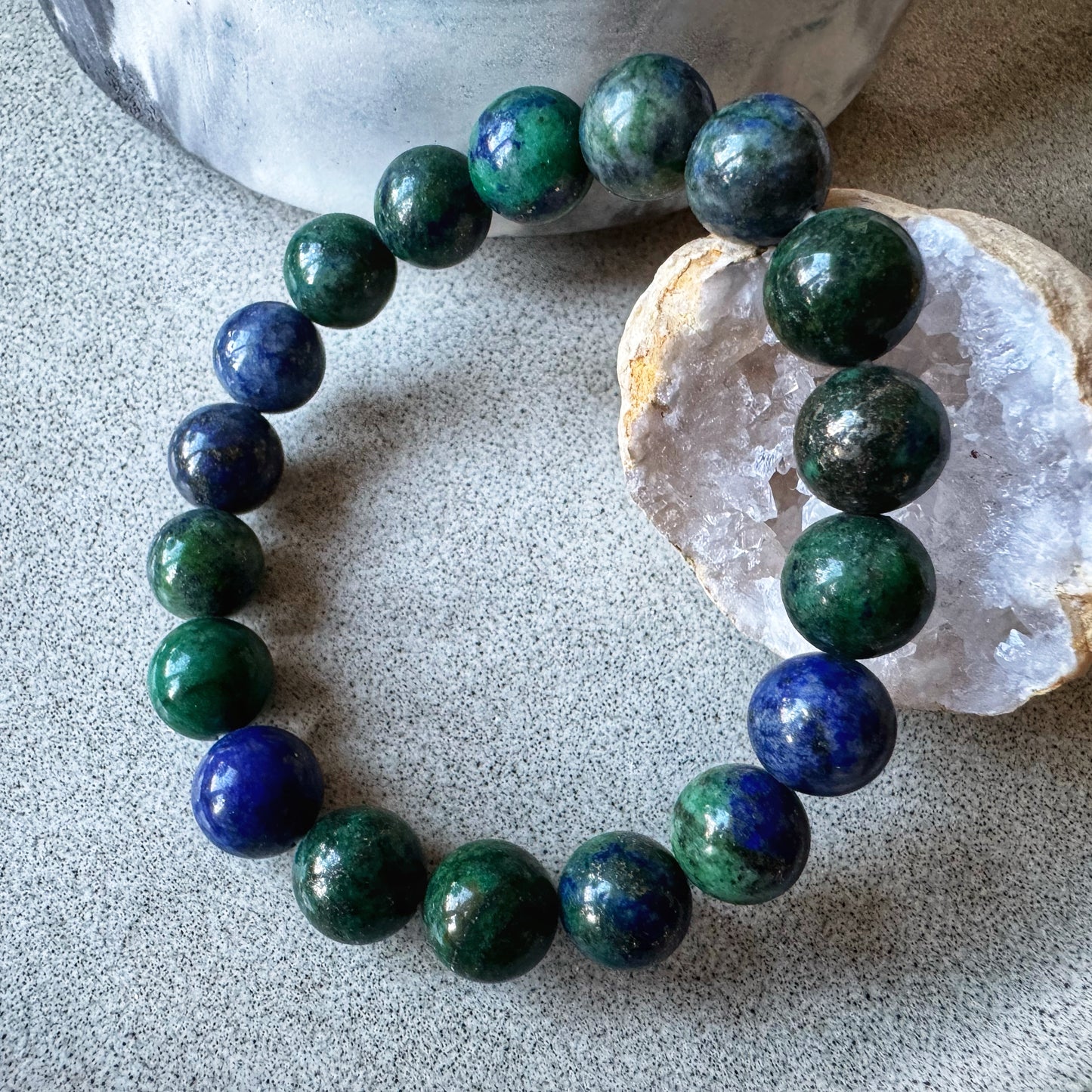 Lazurito su malachitu apyrankė