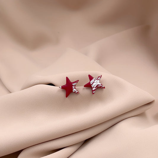 Auskarai “Red star”